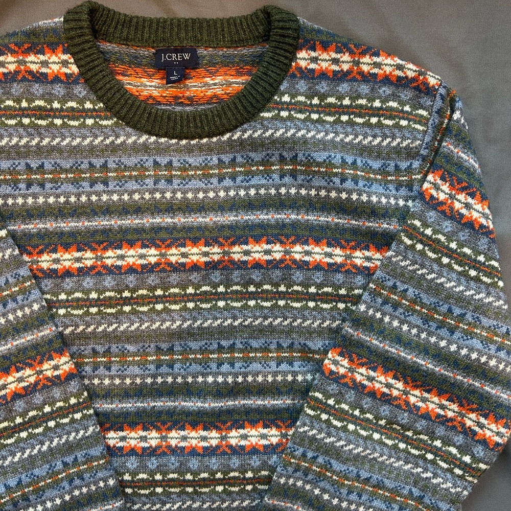 J. Crew Wool Striped Crewneck Sweater - Picture 4 of 9